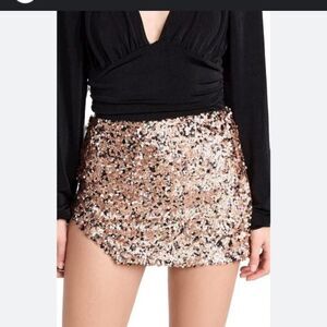 NWT Free People Women's Annalise Sequin Mini Skirt size 6